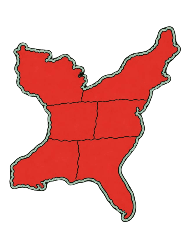 Map of the western states of the Pond, controlled by the Red Ducks